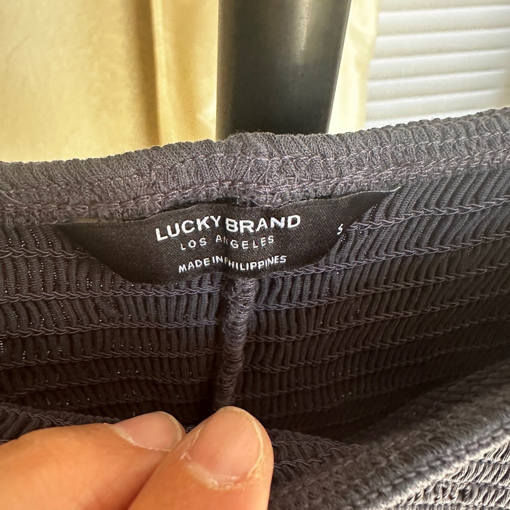 NWT Lucky Brand Smocked Square Neck Knit Top Small - Picture 6 of 8